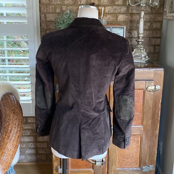 MABRUN ITALY LUXURY VINTAGE HEAVY CURDUROY BLAZER JACKET 44 US 10 ELBOW PATCHES - Picture 5 of 9